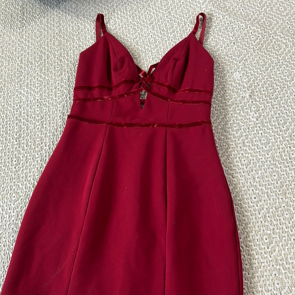 NBD red/maroon mini dress size XS